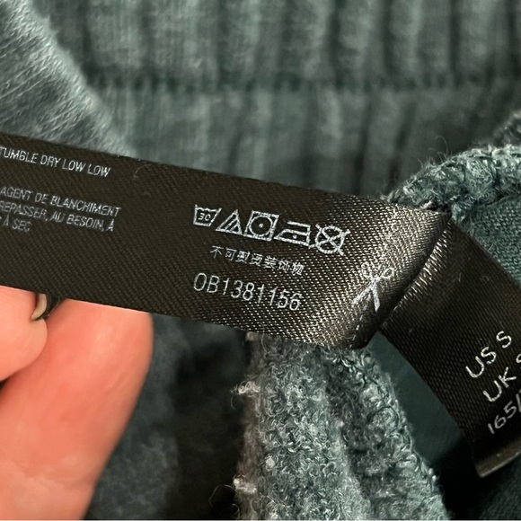 Free People city stride pants, green, slouchy, zipper leg, pull up,highwaisted,S - Picture 13 of 13